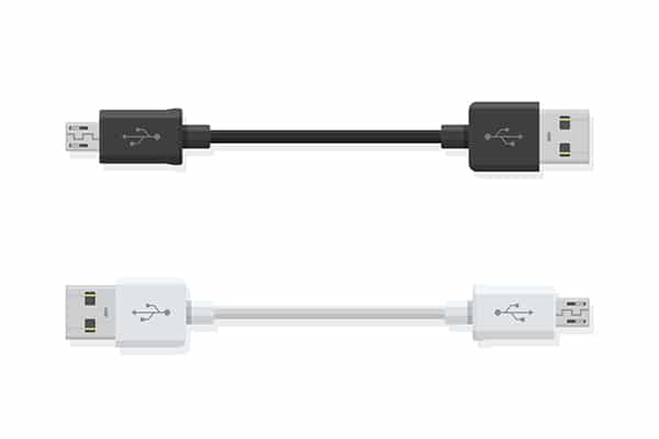 USB cords with mini A connectors